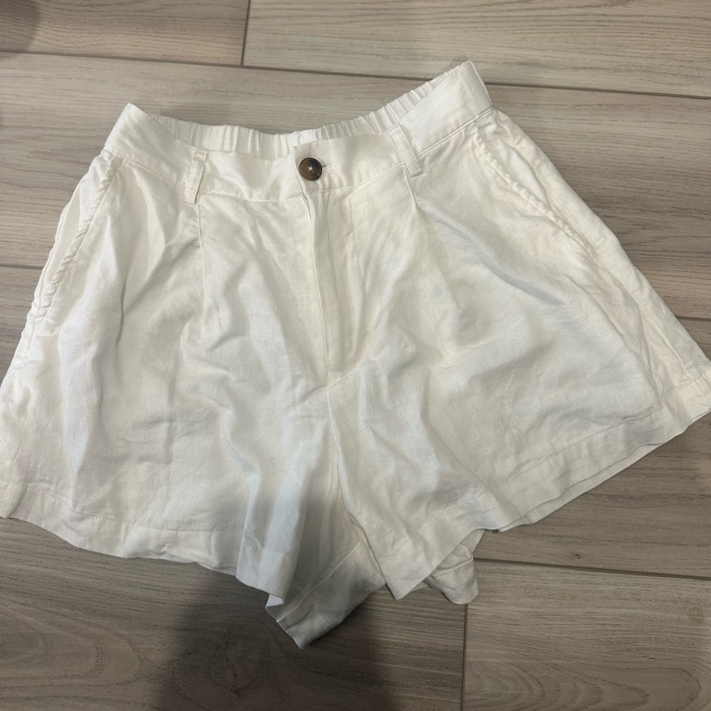 Z supply linen blend shorts